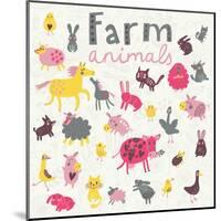 Funny Farm Animals-smilewithjul-Mounted Art Print