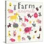 Funny Farm Animals-smilewithjul-Stretched Canvas