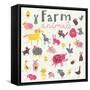 Funny Farm Animals-smilewithjul-Framed Stretched Canvas