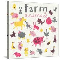 Funny Farm Animals-smilewithjul-Stretched Canvas