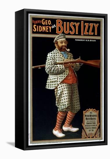 Funny George Sidney as Busy Izzy-null-Framed Stretched Canvas