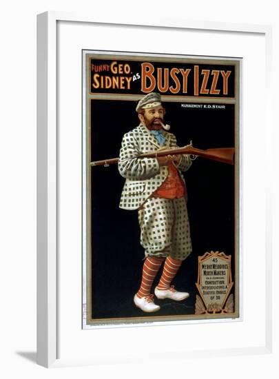 Funny George Sidney as Busy Izzy-null-Framed Giclee Print