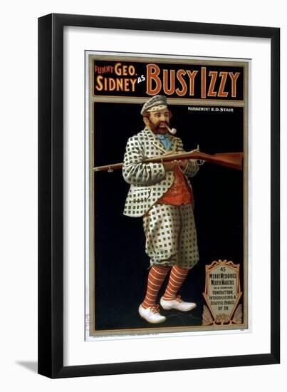 Funny George Sidney as Busy Izzy-null-Framed Giclee Print