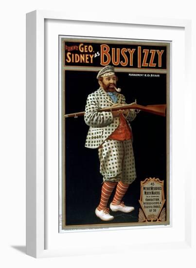 Funny George Sidney as Busy Izzy-null-Framed Giclee Print