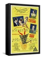 Funny Girl, Australian poster, Barbra Streisand, Omar Sharif, 1968-null-Framed Stretched Canvas