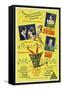 Funny Girl, Australian poster, Barbra Streisand, Omar Sharif, 1968-null-Framed Stretched Canvas