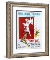 Funny Girl, Italian poster, Barbra Streisand, Omar Sharif, 1968-null-Framed Art Print