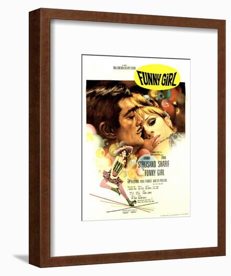 Funny Girl, Omar Sharif, Barbra Streisand, 1968-null-Framed Art Print