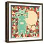 Funny Monster With Space For Text-panova-Framed Art Print