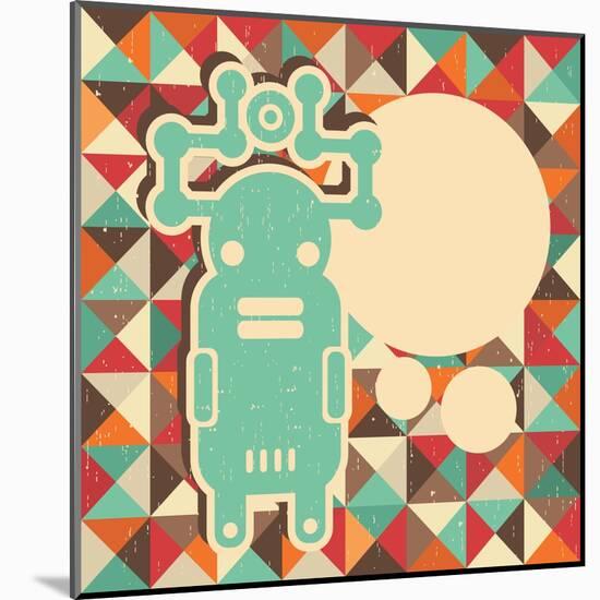Funny Monster With Space For Text-panova-Mounted Art Print