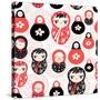 Funny Pattern with Dolls-Tatiana Korchemkina-Stretched Canvas