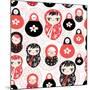 Funny Pattern with Dolls-Tatiana Korchemkina-Mounted Art Print