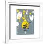 Funny Pear Holding Playing Electric Guitar-sabelskaya-Framed Art Print