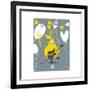 Funny Pear Holding Playing Electric Guitar-sabelskaya-Framed Art Print