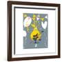 Funny Pear Holding Playing Electric Guitar-sabelskaya-Framed Art Print