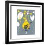 Funny Pear Holding Playing Electric Guitar-sabelskaya-Framed Art Print