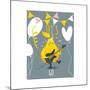 Funny Pear Holding Playing Electric Guitar-sabelskaya-Mounted Art Print
