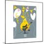 Funny Pear Holding Playing Electric Guitar-sabelskaya-Mounted Art Print