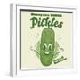 Funny Pickle Cartoon Illustration in Retro Style-shock77-Framed Photographic Print