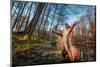 Funny Red Squirrell Standing in the Forest like Master of the Universe. Comic Animal-Mny-Jhee-Mounted Photographic Print