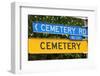 Funny Road Sign Hinting at Mortality-PomInOz-Framed Photographic Print