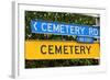 Funny Road Sign Hinting at Mortality-PomInOz-Framed Photographic Print