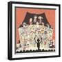 Funny School Choir Singing-vook-Framed Art Print