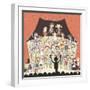 Funny School Choir Singing-vook-Framed Art Print