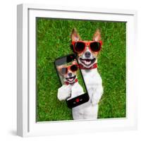 Funny Selfie Dog-Javier Brosch-Framed Photographic Print