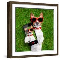 Funny Selfie Dog-Javier Brosch-Framed Photographic Print