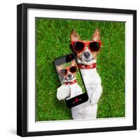 Funny Selfie Dog-Javier Brosch-Framed Photographic Print