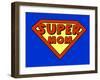 Funny Super Mom Shield-PiXXart-Framed Art Print