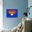 Funny Super Mom Shield-PiXXart-Art Print displayed on a wall