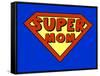 Funny Super Mom Shield-PiXXart-Framed Stretched Canvas