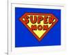 Funny Super Mom Shield-PiXXart-Framed Art Print