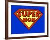 Funny Super Mom Shield-PiXXart-Framed Art Print