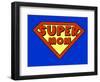 Funny Super Mom Shield-PiXXart-Framed Art Print