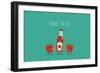 Funny Tomato Ketchup and Tomato. Friend Forever. Vector Illustration.-Serbinka-Framed Art Print