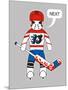 Funny Toy Character with Hockey Goalkeeping Equipment. Raster Image (Check My Portfolio for Options-Arty-Mounted Art Print