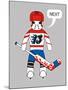 Funny Toy Character with Hockey Goalkeeping Equipment. Raster Image (Check My Portfolio for Options-Arty-Mounted Art Print