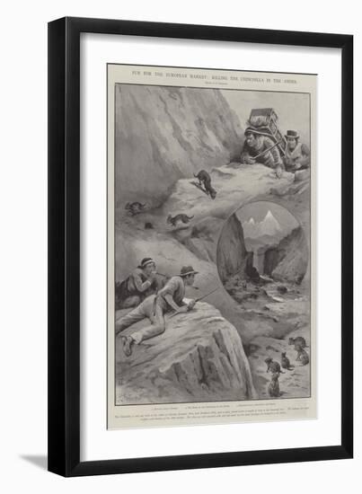 Fur for the European Market, Killing the Chinchilla in the Andes-Paul Frenzeny-Framed Premium Giclee Print