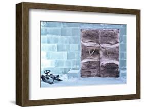 Fur Lined Doors to Ice Hotel in Northern Sweden-Sheila Haddad-Framed Photographic Print