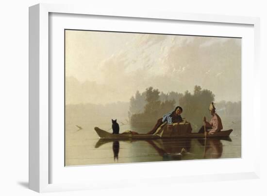 Fur Traders Descending the Missouri-George Caleb Bingham-Framed Art Print