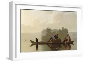 Fur Traders Descending the Missouri-George Caleb Bingham-Framed Art Print