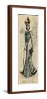 Fur Trim Gown 1899-null-Framed Art Print