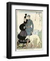 Fur-Trimmed Dress 1916-Gerda Wegener-Framed Art Print