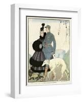 Fur-Trimmed Dress 1916-Gerda Wegener-Framed Art Print