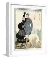 Fur-Trimmed Dress 1916-Gerda Wegener-Framed Art Print