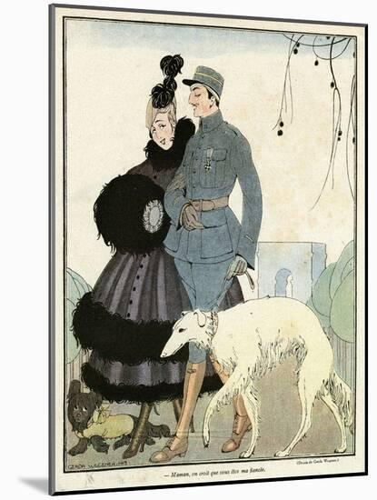 Fur-Trimmed Dress 1916-Gerda Wegener-Mounted Art Print