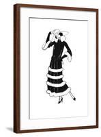 Fur Trimmed Frock 1923-null-Framed Giclee Print